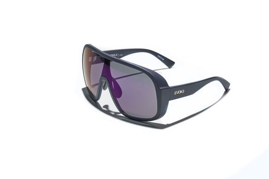 Óculos de Sol Evoke Amplifier Goggle High-end A12S Midnight Matte Gun Lilac Flash TAM 139 MM