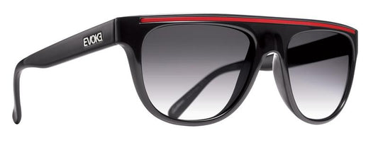 Óculos de Sol Evoke Evk 07 AH01T Black Shine Red/ Gray Degradê