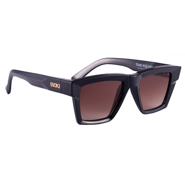 ÓCULOS DE SOL TIME SQUARE A02 SHINE BLACK BROWN GRADIENT