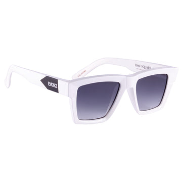 ÓCULOS DE SOL TIME SQUARE B02  SHINE WHITE GRAY GRADIENT