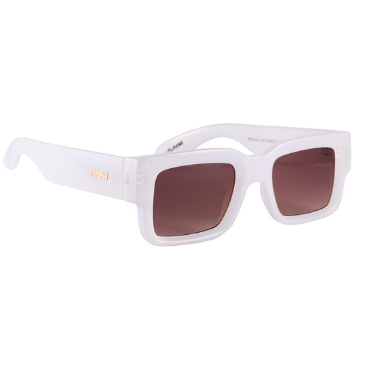 ÓCULOS DE SOL LODOWN B01 SHINE WHITE BROWN GRADIENT