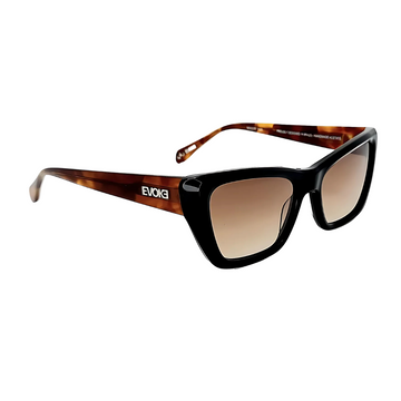 ÓCULOS DE SOL EVK 44 A02 BLACK SHINE TURTLE BROWN GRADIENT