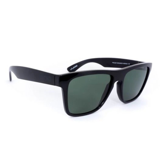 ÓCULOS DE SOL EVK 24 BR01P MATTE BLACK GREEN POLARIZED