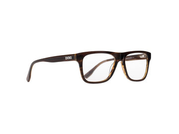 ÓCULOS DE GRAU EVOKE KOSMOPOLITE 3 T01 BROWN STRIPED CARAMEL SILVER TAM 52 MM