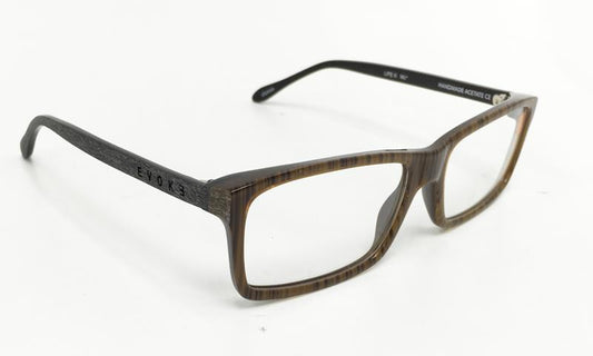 ÓCULOS DE GRAU EVOKE LIFE III M01 WOOD SHINE TEMPLE BLACK SANDED TAM 53 MM