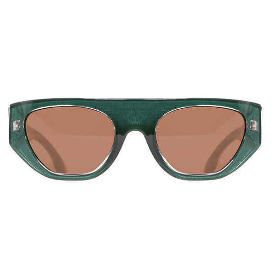 Óculos de Sol Evoke Paris 24 Kurt E03 Cristal Green Gold Brown Total - Lente 52 mm