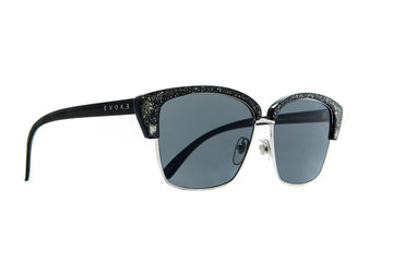 ÓCULOS DE SOL BRIGITE T01 GLITTER BLACK SILVER GRAY TOTAL