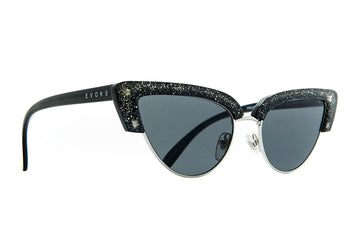 ÓCULOS DE SOL CATHERINE T01 GLITTER BLACK SILVER GRAY TOTAL