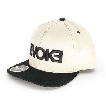 BONÉ EVOKE EVK 01 EVK 1 Baseball 6 Aba Reta Peyote Bege/Preto Snapback