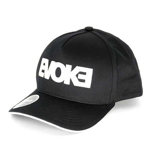 BONÉ EVOKE EVK 9 Baseball 5 Aba Curva Black White Preto Snapback