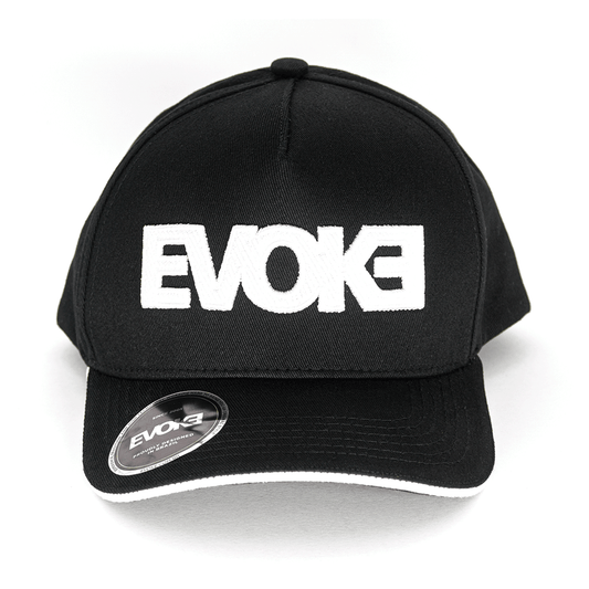 BONÉ EVOKE EVK 9 Baseball 5 Aba Curva Black White Preto Snapback