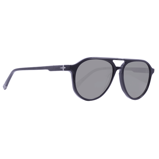 ÓCULOS DE SOL HENRIQUE FOGAÇA CAPO IX HFA02S BLACK SHINE GRAY TOTAL